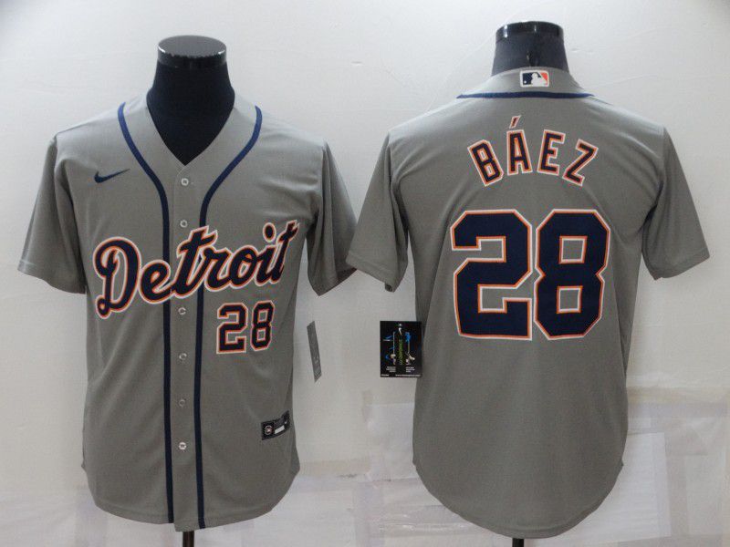 Men Detroit Tigers #28 Baez Grey Game Nike 2022 MLB Jersey->san diego padres->MLB Jersey
